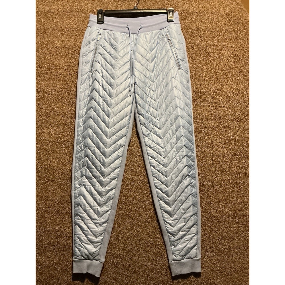 ATHLETA Apres Ski Jogger Pants Shasta‎ Blue Quilted Puffer Womens 0 Chevron